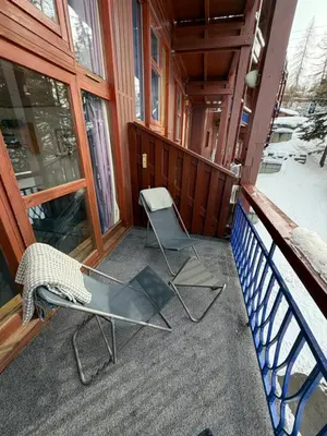 Balcon ou terrasse dans l'établissement Duplex arcs 1800 aux pieds des pistes