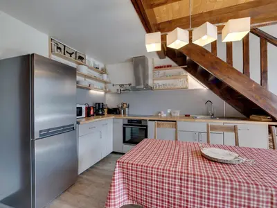 Plan de l'établissement Tignes le Lac 5 pièces spacieux, duplex calme, près du centre, Wi-Fi inclus - FR-1-641-60