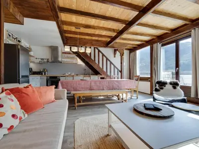 Plan de l'établissement Tignes le Lac 5 pièces spacieux, duplex calme, près du centre, Wi-Fi inclus - FR-1-641-60