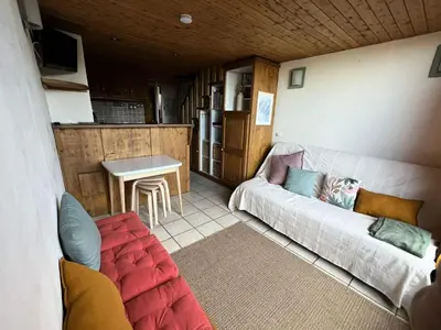 Un ou plusieurs lits dans un hébergement de l'établissement Résidence Aiguille Grive Bat I - Duplex pour 6 personnes à Arc 1800 dans le village de Charmettoger, skis aux pieds MAE-3621