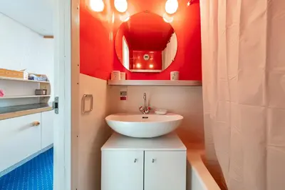 Salle de bains dans l'établissement Appartement ambiance cosy Les ARCS 1800