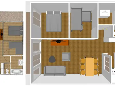 Cuisine ou kitchenette dans l'établissement Appartement rénové avec wifi et animaux acceptés au cœur de Val-d'Isère - FR-1-694-366