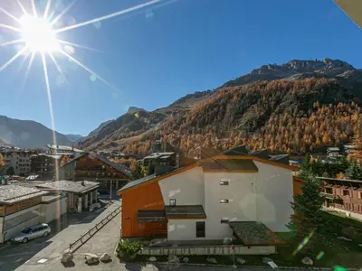 Vue générale sur la montagne ou vue sur la montagne depuis l'appartement