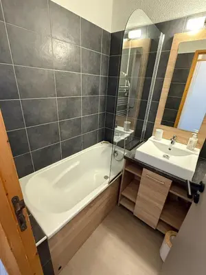 Salle de bains dans l'établissement Résidence Licorne BELLE PLAGNE