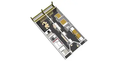 Plan de l'établissement Résidence Aiguille Rouge - Centre station Appartement 3 pièces 8 personnes MAE-4634