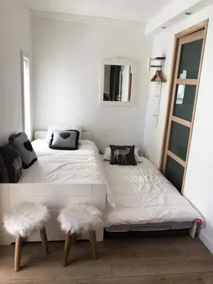 Un ou plusieurs lits dans un hébergement de l'établissement Résidence Thuria - Spacieux appartement rénové 8 personnes MAE-4694