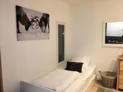 Un ou plusieurs lits dans un hébergement de l'établissement Résidence Thuria - Spacieux appartement rénové 8 personnes MAE-4694