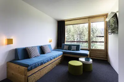 Coin salon dans l'établissement Résidence Lauzieres - Appartement 3 pèces 7 personnes pied des pistes MAE-4764