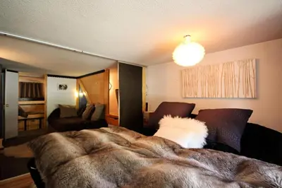 Coin salon dans l'établissement Résidence Alliet - Agréable duplex 6 personnes au calme MAE-4884