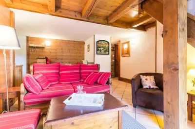 Coin salon dans l'établissement Résidence Alpages Du Chantel - Charmant Appartement 3 Pièces 6 personnes MAE-4894