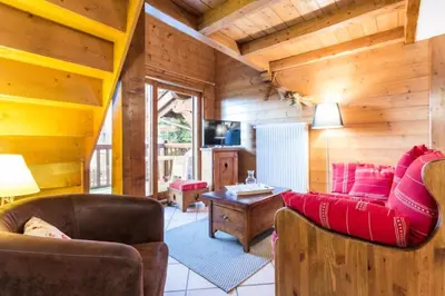 Coin salon dans l'établissement Résidence Alpages Du Chantel - Charmant Appartement 3 Pièces 6 personnes MAE-4894