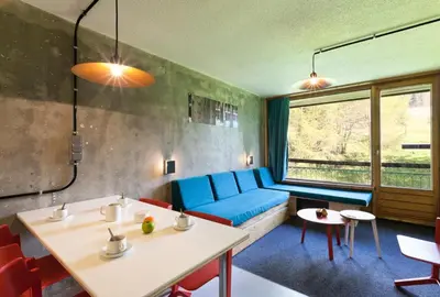 Coin salon dans l'établissement Résidence Lauzieres - Studio 5 personnes pied des pistes MAE-5164