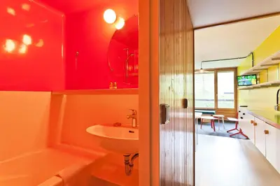 Salle de bains dans l'établissement Résidence Lauzieres - Studio 5 personnes pied des pistes MAE-5184