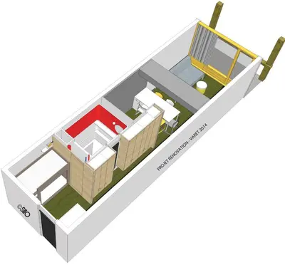 Plan de l'établissement Résidence Varet 3 - Studio rénové 5 personnes MAE-5314