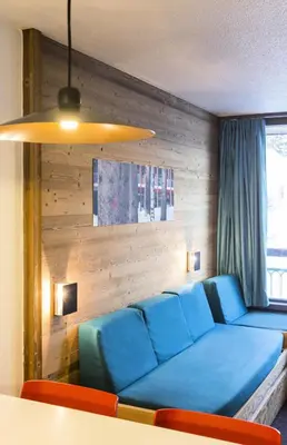 Coin salon dans l'établissement Résidence Lauzieres - Studio 5 personnes pied des pistes MAE-5334
