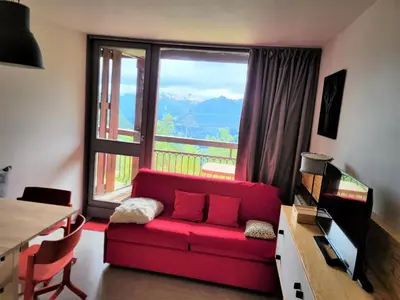 Vue générale sur la montagne ou vue sur la montagne depuis l'appartement