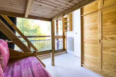 Balcon ou terrasse dans l'établissement Résidence Grand Arbois - Deux pièces 4 personnes rénové centre station MAE-5394