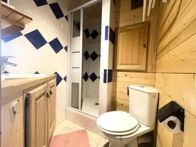 Salle de bains dans l'établissement Résidence Aiguille Rouge - Studio 4 personnes Aiguille Rouge MAE-5454