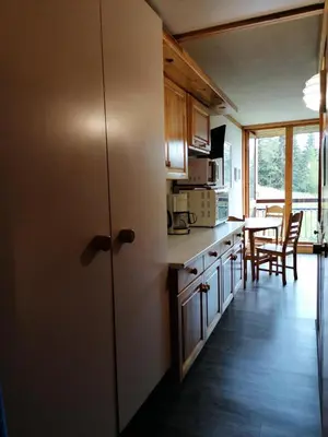 Cuisine ou kitchenette dans l'établissement Résidence Grand Arbois - Studio 4 personnes centre station MAE-5464