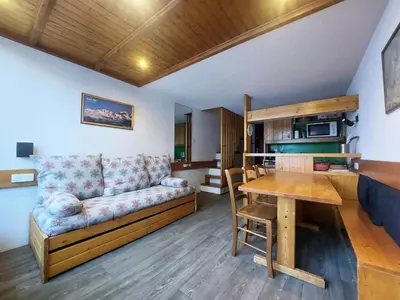 Cuisine ou kitchenette dans l'établissement Résidence Aiguille Grive 3 - Duplex mezzanine 6 personnes au calme MAE-5544