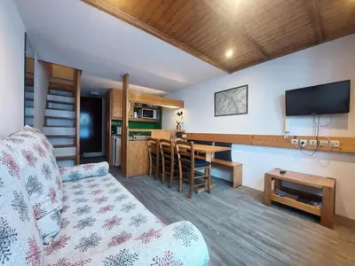 Cuisine ou kitchenette dans l'établissement Résidence Aiguille Grive 3 - Duplex mezzanine 6 personnes au calme MAE-5544