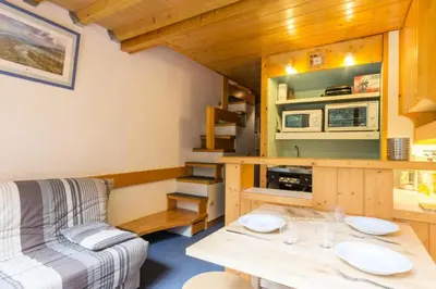 Coin salon dans l'établissement Résidence Aiguille Grive 1 - Duplex mezzanine 5/6 personnes au calme MAE-5644
