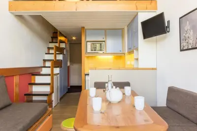 Coin salon dans l'établissement Résidence Aiguille Grive 2 - Duplex mezzanine 5 personnes au calme MAE-5704