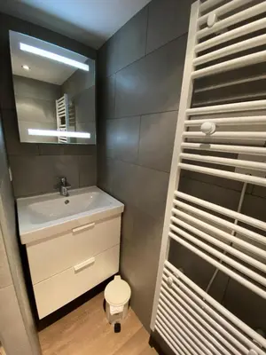 Salle de bains dans l'établissement Résidence Mirantins 3 - Studio mezzanine 4 personnes proche Transarc MAE-6084