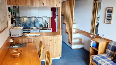 Cuisine ou kitchenette dans l'établissement Résidence Aiguille Grive 3 - Duplex mezzanine 6 personnes au calme MAE-6304