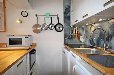 Cuisine ou kitchenette dans l'établissement Résidence Aiguille Grive 3 - Duplex mezzanine 6 personnes au calme MAE-6304