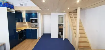 Cuisine ou kitchenette dans l'établissement Résidence Tournavelles 2 - Deux pièces 5 personnes rénové front de neige MAE-6324