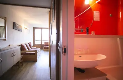 Salle de bains dans l'établissement Résidence Lauzieres - Studio 5 personnes pied des pistes MAE-6364