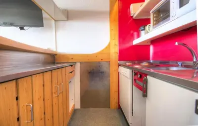 Cuisine ou kitchenette dans l'établissement Résidence Tournavelles 1 - Deux pièces 5 personnes front de neige MAE-6424