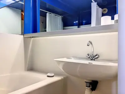 Salle de bains dans l'établissement Résidence Archeboc - Duplex 4 personnes au calme MAE-6524