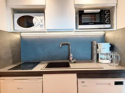 Cuisine ou kitchenette dans l'établissement Résidence Nova 2 - Appartement 2 pièces 6 personnes proche des pistes MAE-4654
