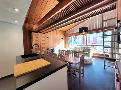 Coin salon dans l'établissement Résidence Tournavelles 1 - Spacieux appartement 9 personnes front de neige MAE-1234