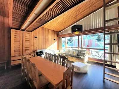 Coin salon dans l'établissement Résidence Tournavelles 1 - Spacieux appartement 9 personnes front de neige MAE-1234