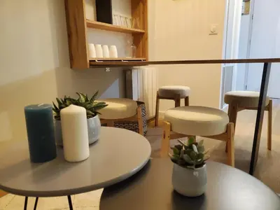 Coin salon dans l'établissement L'Edelweiss, 2050m La Plagne, F2 Haut de gamme