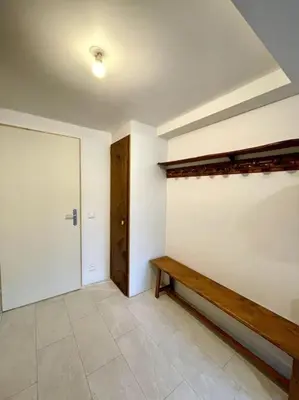 Un ou plusieurs lits dans un hébergement de l'établissement Grand studio Champagny-le-Haut