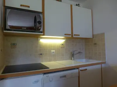 Cuisine ou kitchenette dans l'établissement Appartement 4 pièces avec PARKING, animaux admis, accès pistes - 6 pers, Vallandry - FR-1-757-115