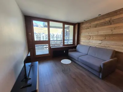 Coin salon dans l'établissement HVC B9 - Superbe 3 pièces, ski au pied - Tignes