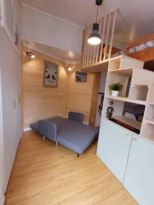 Cuisine ou kitchenette dans l'établissement Très beau Studio au Centre de Tignes Val Claret