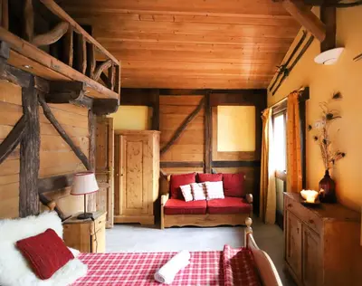 Un ou plusieurs lits dans un hébergement de l'établissement Chalet Alpina résidence Val Claret