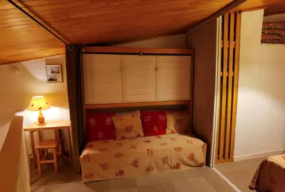 Un ou plusieurs lits dans un hébergement de l'établissement MyHome - Génépis 29 - 4pax skis aux pieds Val Claret