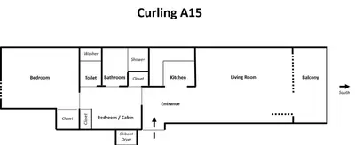 Plan de l'établissement MyHome - Curling A3 15 - Très beau 2 pièces 4pax skis aux pieds - Val Claret