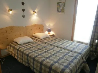 Un ou plusieurs lits dans un hébergement de l'établissement Appartement 3 pièces pour 6 pers avec balcon à Vallandry - Animaux admis - FR-1-757-108