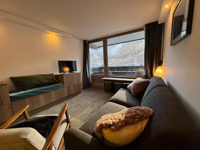 Coin salon dans l'établissement PLA134 - SUPERBE Appt 4-6pers traversant coeur val Claret