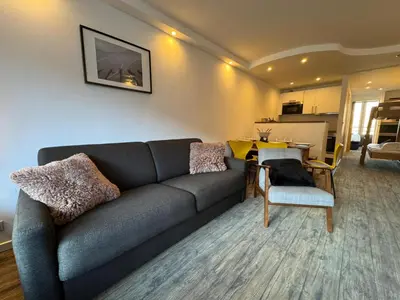 Coin salon dans l'établissement PLA134 - SUPERBE Appt 4-6pers traversant coeur val Claret