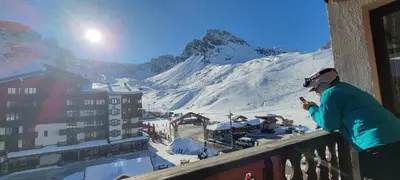 L'établissement Val Claret-Ski aux pieds, 4 pers, 1 chambre, Balcon Sud en hiver