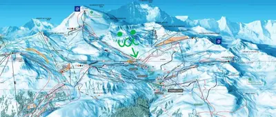 Vue générale sur la montagne ou vue sur la montagne depuis l'appartement
